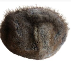 Vintage Brown Fox Fur Hat